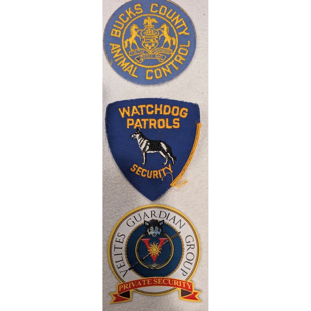 Vintage Security Patches Bucks County Animal Control Watchdog Patrol Lot